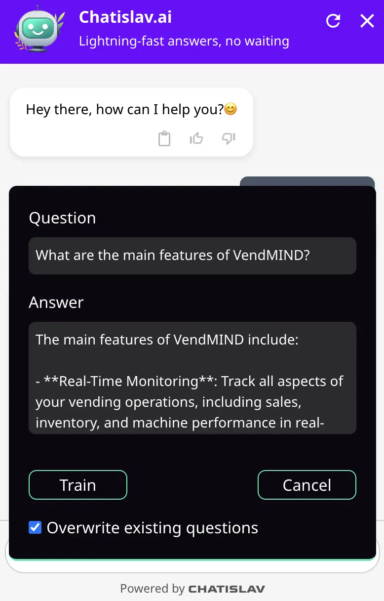 FAQ chat train