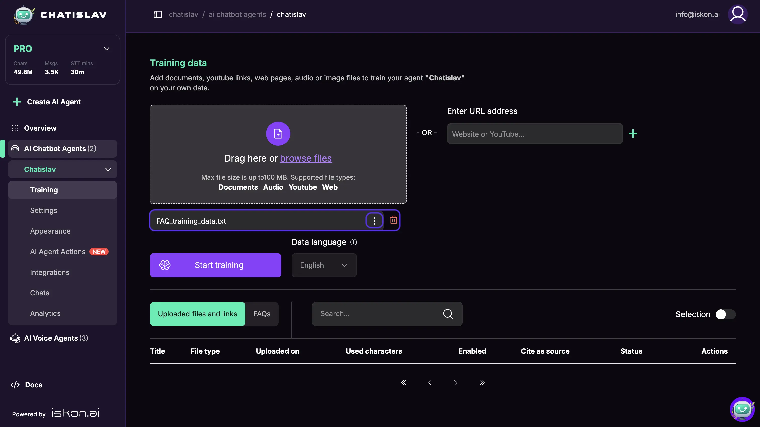 FAQ file import