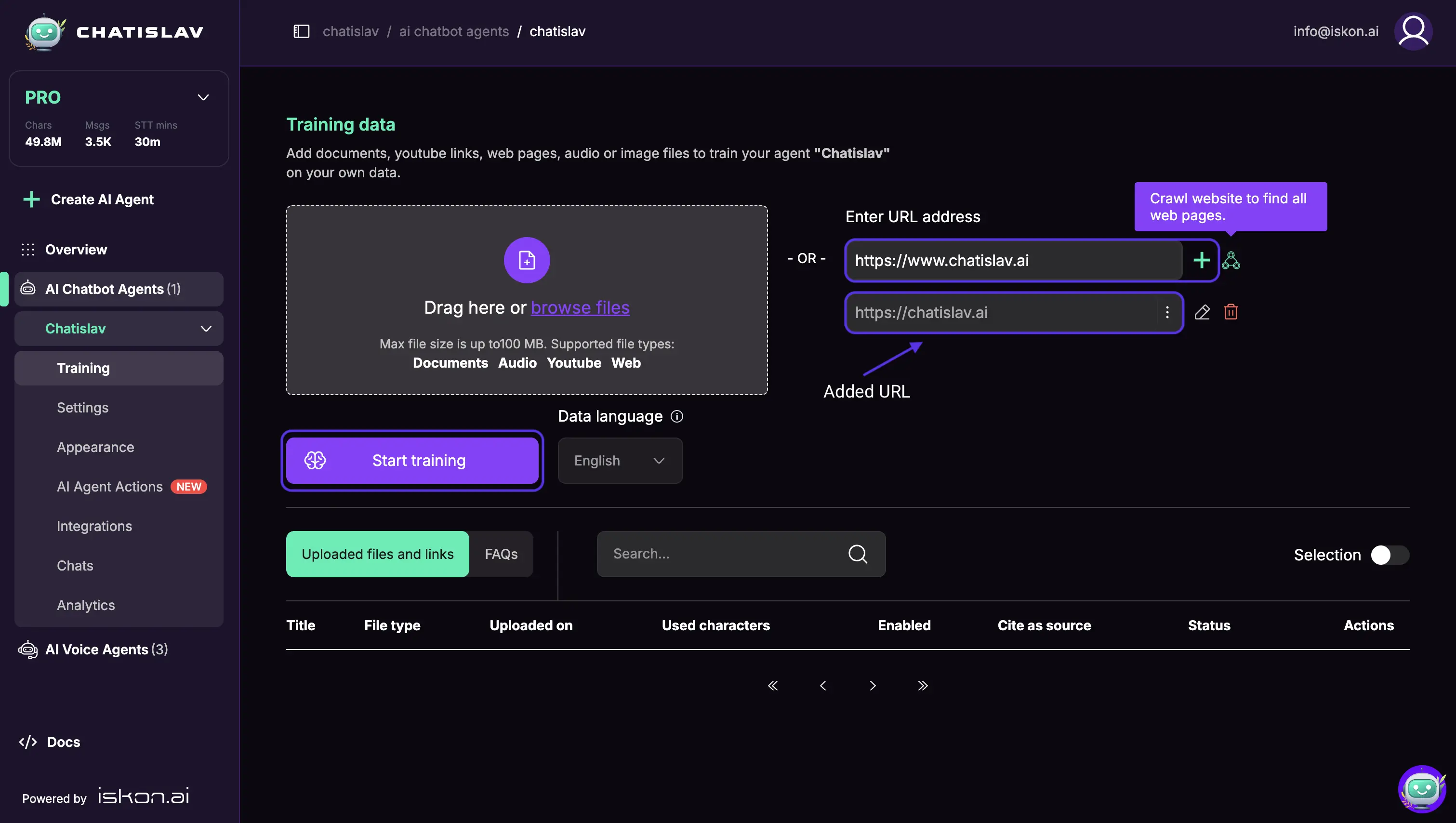 URL quick traing