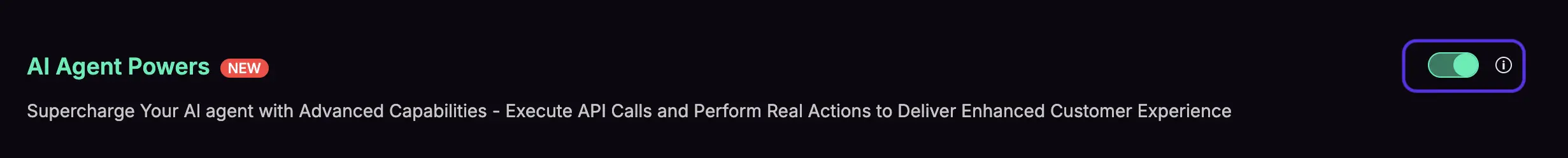 agent actions switch enabled
