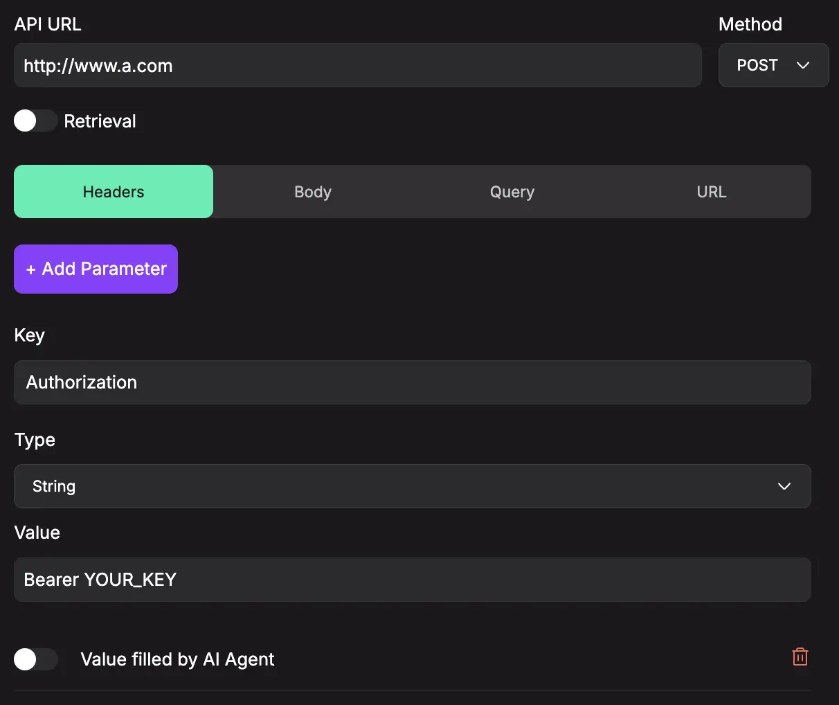 agent actions create modal