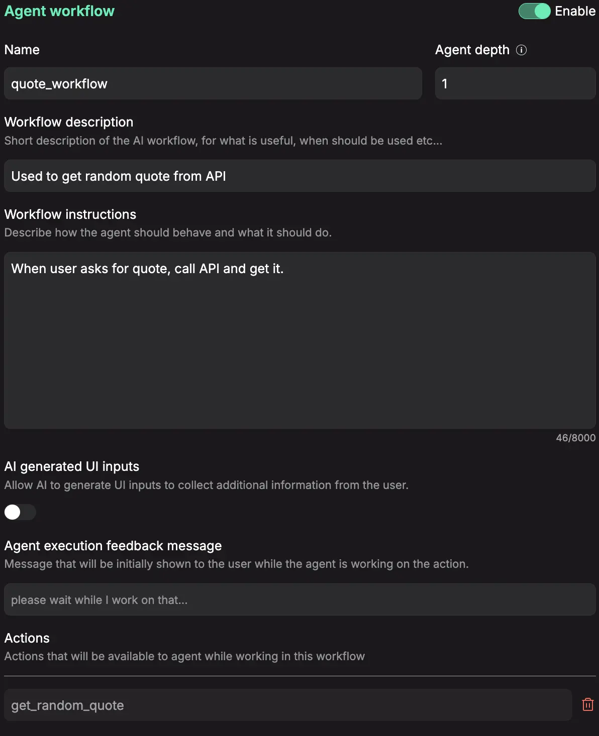 agent workflows modal