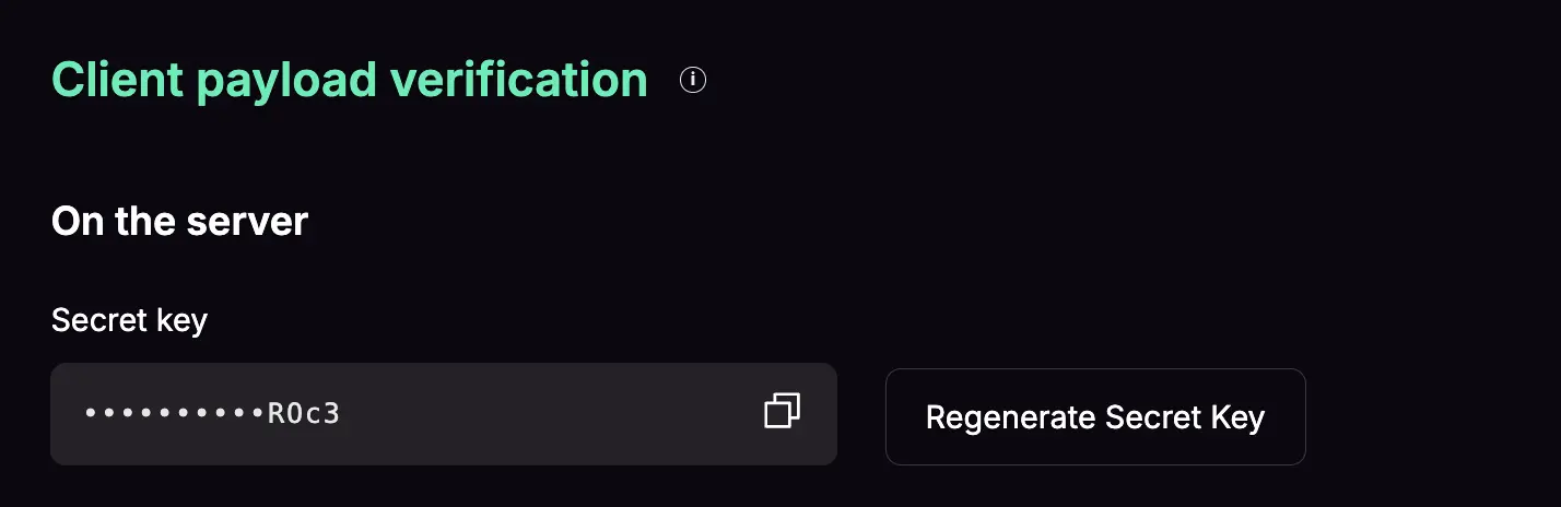 secret key copy