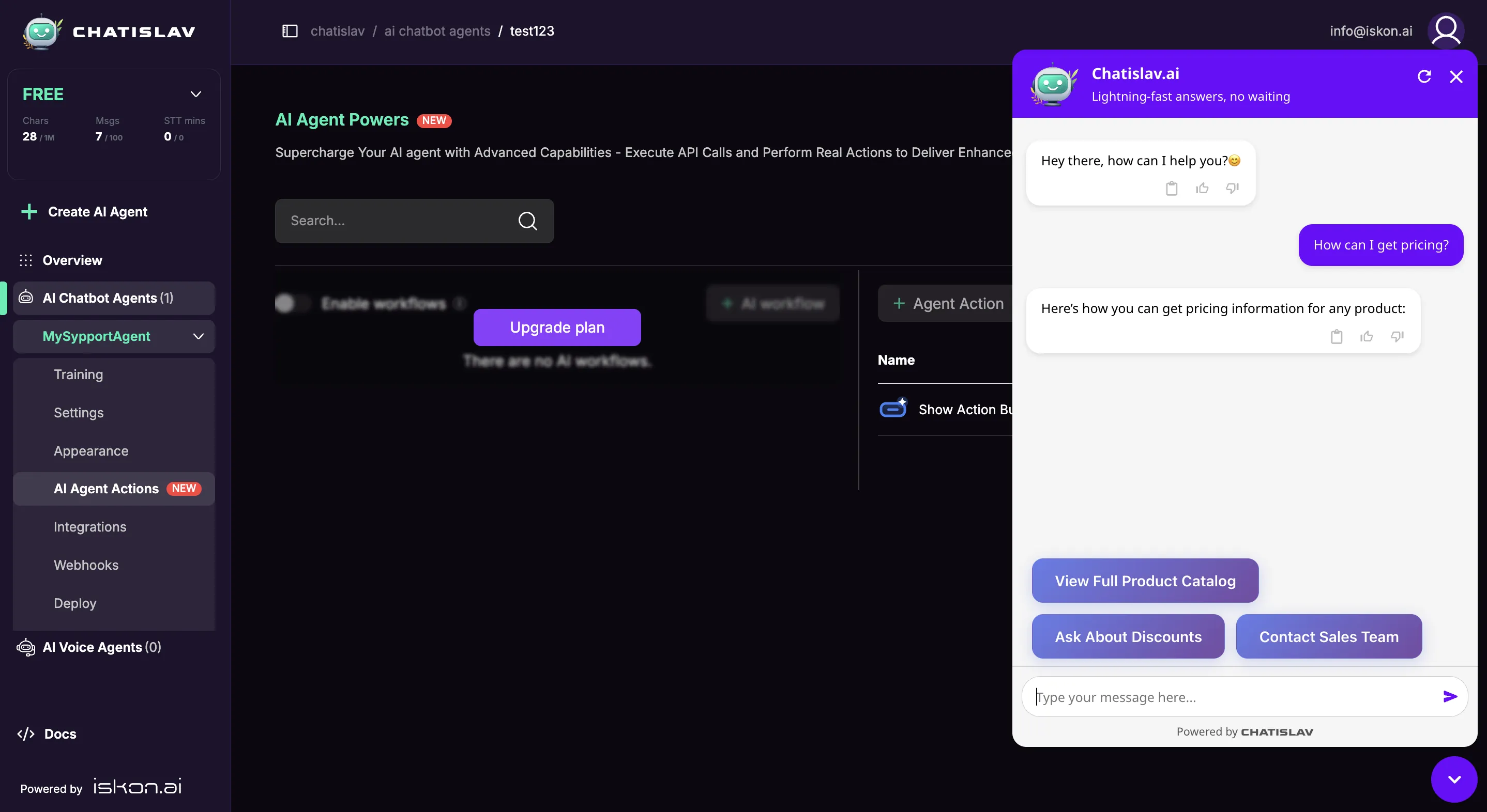 Enable and Save Action