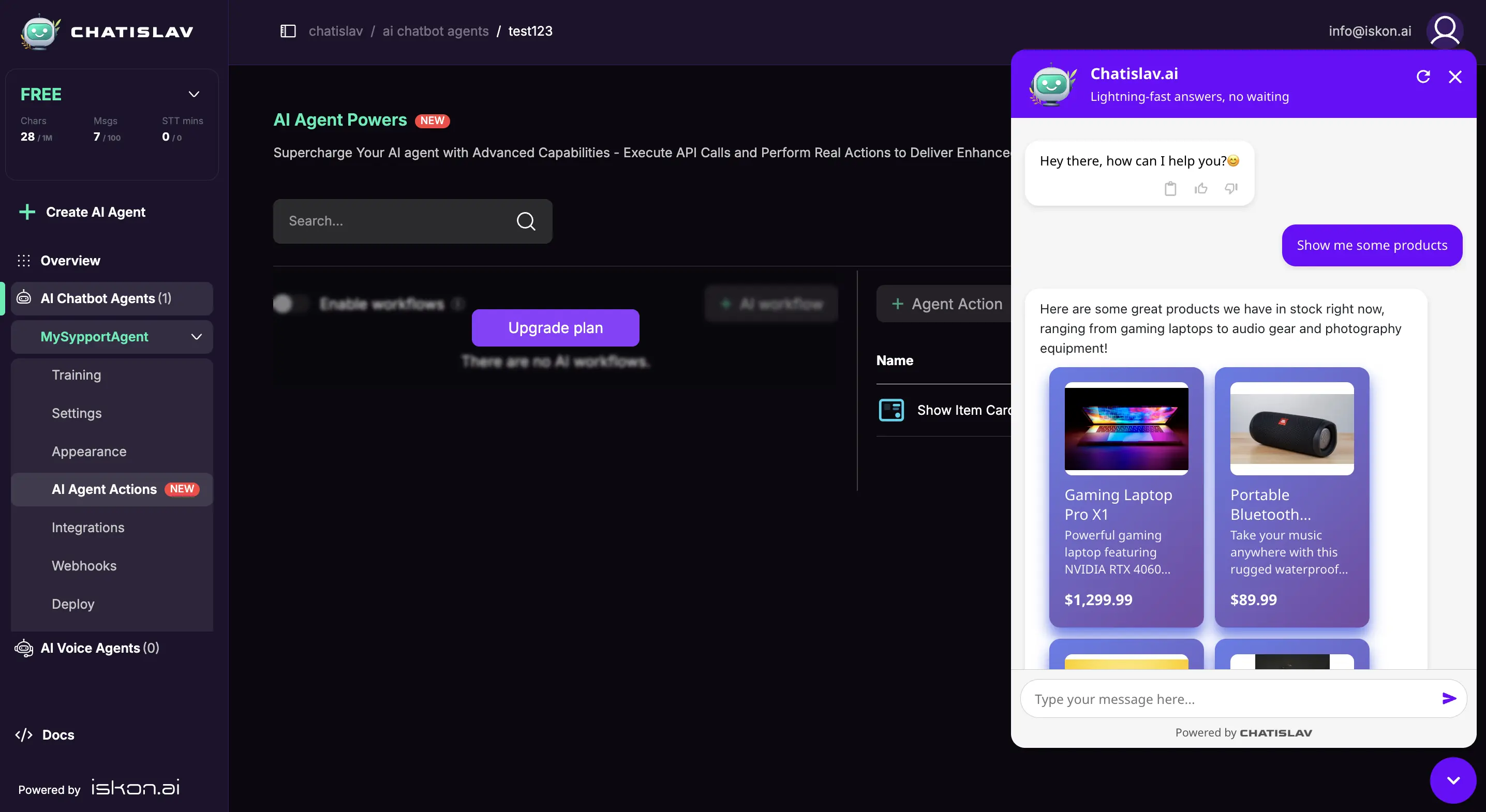 Enable and Save Action