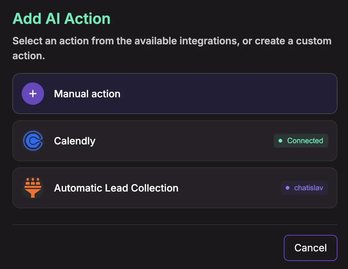 Lead collection add modal