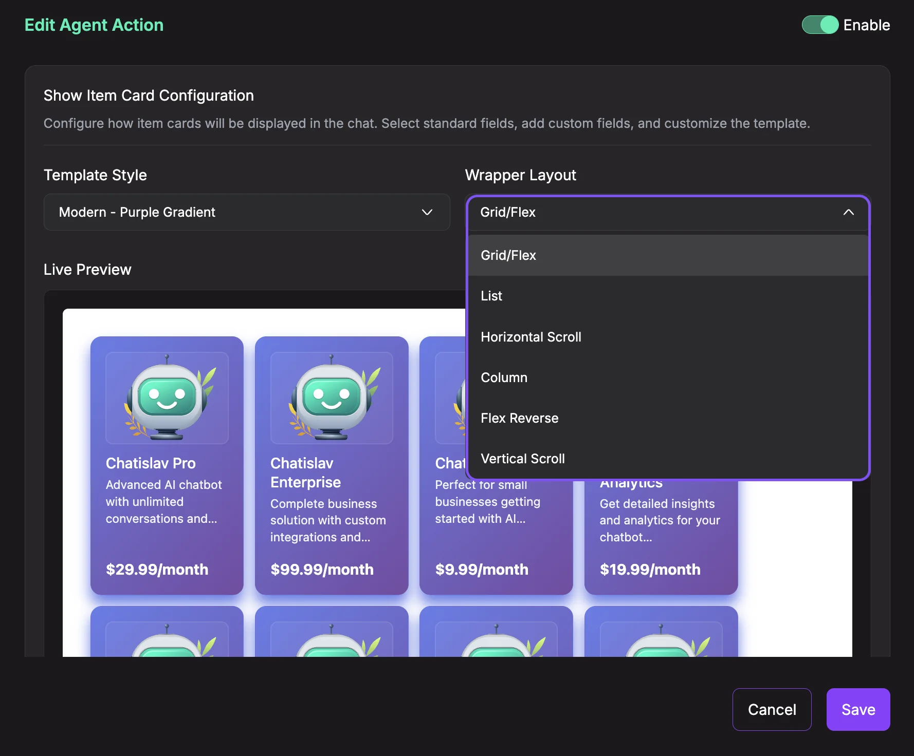 Wrapper Layout Options