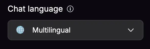 chat language configuration